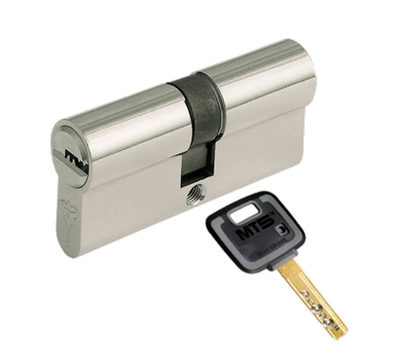 Cilindro de seguridad metálico 70 mm con 5 llaves, cerradura cilíndrica de  perfil reversible para puertas, bombín de seguridad